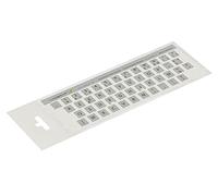 Lacerto® | Adesivi francesi 11 x 13 mm per tastiere PC/Laptop & Notebook con laminato opaco antigraffio | Autocollants Clavier français AZERTY | French Keyboard Stickers | Colore: argento