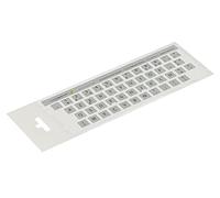 Lacerto® | Adesivi francesi 12 x 12 mm per tastiere PC/Laptop & Notebook con laminato opaco antigraffio | Autocollants Clavier français AZERTY | French Keyboard Stickers | Colore: argento