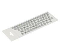 Lacerto® | Adesivi francesi 13 x 13 mm per tastiere PC/Laptop & Notebook con laminato opaco antigraffio | Autocollants Clavier français AZERTY | French Keyboard Stickers | Colore: argento