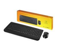 Lacerto® KVALITA-DR650WL Combo - Set tastiera e mouse multimediali wireless bilinguale russo-tedesco senza fili, 2,4 GHz