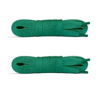 Laceter 2 Paia Lacci Piatti in Cotone 8mm per Sneakers e Scarpe Sportive - Compatibili con Nike, Adidas, Converse, Vans - Resistenti e Comodi - Fabbricato in Europa - 120 cm - Verde x 2