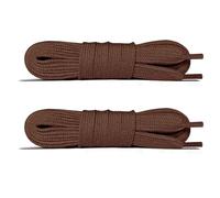 Laceter 2 Paia Lacci Piatti in Cotone 8mm per Sneakers e Scarpe Sportive - Compatibili con Nike, Adidas, Converse, Vans - Resistenti e Comodi - Fabbricato in Europa - 120 cm - Marrone scuro x 2