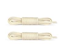Laceter 2 Paia Lacci Rotondi Cerati 2,4mm per Scarpe Eleganti - Per Scarpe Classiche, Oxford, Derby, Mocassini - Eleganti e Resistenti - Fabbricato in Europa - Crema, 75 cm