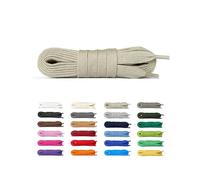 Laceter 2 Paia - Lacci Scarpe Piatti 100% Cotone - Stringhe Scarpe da Sportive Resistenti - Lacci di Ricambio Compatibile con Nike, Adidas, Converse, Vans - Larghezza 8mm - Beige, 75 cm
