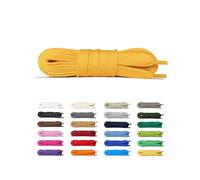 Laceter 2 Paia - Lacci Scarpe Piatti 100% Cotone - Stringhe Scarpe da Sportive Resistenti - Lacci di Ricambio Compatibile con Nike, Adidas, Converse, Vans - Larghezza 8mm - Giallo Melone, 180 cm