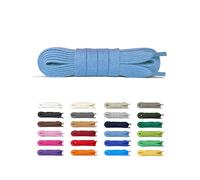 Laceter 2 Paia - Lacci Scarpe Piatti 100% Cotone - Stringhe Scarpe da Sportive Resistenti - Lacci di Ricambio Compatibile con Nike, Adidas, Converse, Vans - Larghezza 8mm - Cielo blu, 120 cm