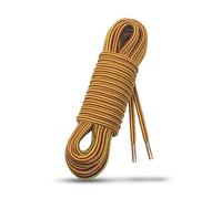 Laceter Lacci Rotondi per Scarponi, Lacci ø4 mm per Scarpe, Stringhe Robuste e Resistenti per Stivali da Montagna, Lacci per Stivali da Lavoro e Scarpe da Trekking - Giallo e marrone - 120 cm
