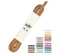 Laceter Lacci Tondi Fini Cerati - Diametro 2,5mm - Eleganti e Resistenti - Ideali per Scarpe Eleganti, Oxford, Derby e Stivaletti - Varie Lunghezze e Colori - Marrone - 90 cm - X2