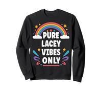 Lacey Vibes Only Cute Retro Girls Lacey Name Felpa