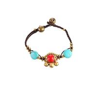 lacheuse - Bracciale Tibetano, Colore: Rosso/Blu, 15
