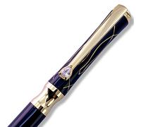 LACHIEVA LUX Stilografica di lusso per donne con cristallo elegante e ricariche di fabbricazione tedesca - Nero