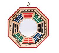 lachineuse - Bagua Protection Feng Shui - Specchio Convesso in Legno - 10,5x10,5 cm - Multicolore - Blocca Le Energie Negative - Oggetto delle tradizioni asiatiche - Idea Regalo