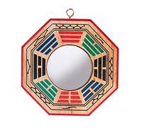 lachineuse - Bagua Protection - Feng Shui Tradizionale - Specchio concavo in Legno - 10,5x10,5 cm - Multicolore - Blocca Le Energie Negative - Oggetto delle tradizioni asiatiche - Idea Regalo