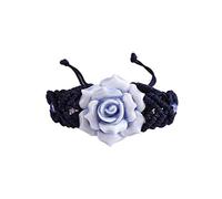 lachineuse - Bracciale con Fiore Blu, 15 Pezzi