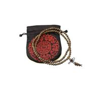 Lachineuse - Bracciale Mala Buddista - 108 Perle Palissandro - con Pochette | Perle de 6mm - Mala asiatico tradizionale - tradizione buddista