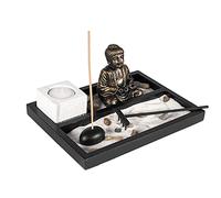 lachineuse - Buddha Zen Garden - Portacandele Asiatico - Decorazione Zen - Giardino con Sabbia - Atmosfera Asiatica - per Interni, casa, Ufficio, Meditazione - Idea Regalo Giappone Asia