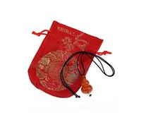 Lachineuse Collana Feng Shui Borraccia Wu Lou - Realizzata in Agata Arancione - Pochette in Raso in Omaggio