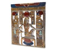 Lachineuse Fresco Bassorilievo Faraone, Resina, Affresco Egitto, 26,5 x 23,5 x 1 cm