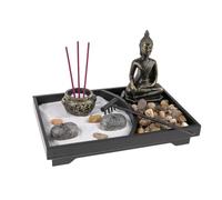Lachineuse - Giardino Zen Buddha - Arredamento Zen - Atmosfera asiatica | Portaincenso asiatico - Giardino di sabbia - Per casa o ufficio - Idea regalo giapponese - Decorazione in stile asiatico