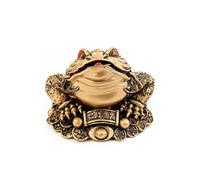 Lachineuse - Rospo di Fortune Feng Shui XXL - Rospo a 3 Zampe Dorato - 15,5 x 18 x 5 cm - Decorazione Asiatica - Idea Regalo Originale Cina Asia - Figura Rana fortunata Oro