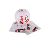 Lachineuse - Set di 4 lampade a sfera cinesi - Design fiori di prugna - Ø 30 cm - Interni e Giardino - Multicolore - Carta - Atmosfera Zen Cina - Idea regalo Giappone Asia - Portacandele