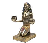 lachineuse - Statua del Faraone - altezza19 cm - Dio Egizio | Statuetta Decorativa dell'Antico Egitto - Figurina di Oggetto in Bronzo Egiziano - Idea Regalo Originale per la Decorazione