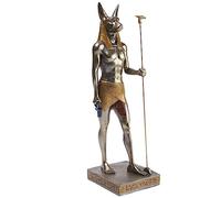 STATUETTA DIEU EGYPTIEN ANUBIS - Decorazione egiziana, altezza 31 cm