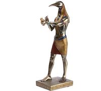 lachineuse - Statua di Thoth 31 cm - Dio egizio - Statuetta decorativa dell'Antico Egitto - Figurina egiziana Testa di uccello Ibis - Idea regalo originale per la decorazione di Thoth