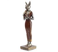 lachineuse - Statuetta Bastet - Altezza 31 cm - Dea egizia | Statua decorativa dell'Antico Egitto - Statuina a forma di testa di gatto egizio - Idea regalo decorativa originale