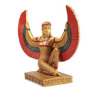 lachineuse - Statuetta di Iside alata 21 cm - Statua della Dea Iside rossa e oro - Statuetta per la decorazione d'interni dell'antico Egitto - Oggetto decorativo egiziano - Idea regalo originale