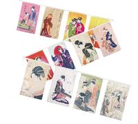 lachineuse - Striscione giapponese - Tema Geishas - 12 striscioni decorativi giapponesi da appendere - 3 metri - Poliestere, Cotone - Lavagna tradizionale giapponese - Multicolore - Idea regalo