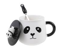lachineuse Tazza da collezione Panda Funny Panda con coperchio e cucchiaio. Capacità:
