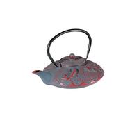 lachineuse - Teiera giapponese in ghisa - Carpa Koi - Con filtro infusore - Capacità 0,8 l - Decorazione giapponese asiatica - Teiera tradizionale giapponese - Servizio da tè - Colori grigio e rosso