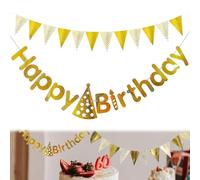 LACHT 2 Pezzi Festone Striscione Scritta Buon Compleanno Happy Birthday Decorazioni, Banner Ghirlanda Happy Birthday, Addobbi Casa Festa Compleanno