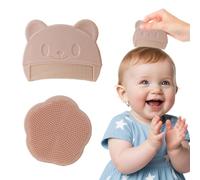 LACHT 2 Spazzola Per Il Bagno Del Bambino,Spazzola Per Bambini In Silicone,Pettine Crosta Lattea,Set Pettine E Spazzola Neonato,Neonato Pettine Per Neonati,Pettine Neonato Adatto A Neonati E Lattanti