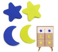 LACHT 4 Pezzi Maniglie Per Mobili Da Cucina, Di Gomma Morbida Anticollisione Pomelli Per Mobili Bambini, Stelle, Luna Pomelli Per Cassetti, Per Garantire La Sicurezza Del Bambino