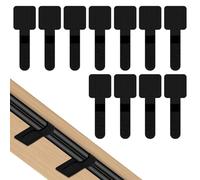 LACHT 50 Pezzi Fascette Fermacavi Da Mettere Sotto La Scrivania, Con Gancio E Anello, Autoadesive, Organizer Per Cavi Per Tv, Pc, Laptop, Ethernet, Desktop, Nero