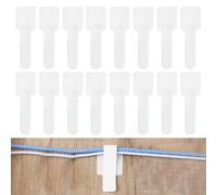 LACHT 50 Pezzi Fascette Fermacavi Da Mettere Sotto La Scrivania, Con Gancio E Anello, Autoadesive, Organizer Per Cavi Per Tv, Pc, Laptop, Ethernet, Desktop, Bianco