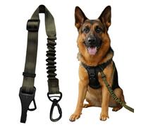 LACHT Cintura Auto Per Cani - Elastica E Regolabile - Cintura Di Sicurezza Cani Auto - Cintura Per Cani Auto Compatibile Con Tutti I Tipi Di Auto - Verde Militare