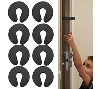 LACHT Fermaporta Bambini,8 Pezzi Fermaporta di Sicurezza in Schiuma,Fermaporta in Schiuma,Protezione Per Bambini Dito per porte, finestre, bambini, nero