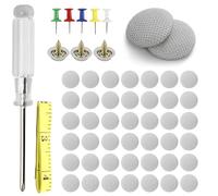 LACHT Kit Riparazione Cielo Auto, 70 Rivetti per Riparazione Tetto Auto + 70 Puntine Colorate+1 Cacciaviti+ 1 Metro a Nastro 1,5 m, Ripara Cielo Auto Set Riparazione Cielo Auto(grigio)