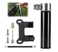 LACHT Mini Pompa Per Bici Con Supporto A Telaio | Pompa Da Bicicletta Portatile In Lega Montaggio | Valvole Presta, Schrader E Dunlop | Strada, Montagna, E-Bike