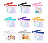 LACHT Sachet plastique transparent,Lot de 18 mini sacs en plastique transparent avec fermeture éclair, refermables, pour voyage, petite entreprise, rangement de bonbons (7 x 7.6 cm)