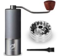 LACIVETA Macinacaffè manuale con mole a sette punte in acciaio inox, macina caffè manuale professionale, mulino caffè con capacità 20 g, caffè smerigliatrice.