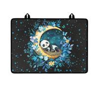 LACIYISON Copertura per fornello con motivo Panda Moon e stelle, copertura impermeabile per fornello elettrico in vetro, grande piano cottura con farfalle e fiori, protegge per fornelli elettrici in