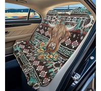 LACIYISON Highland Cattle Aztec American Tribal Pattern Dog Car Seat Cover per sedile posteriore auto sedile posteriore auto Heavy Duty antigraffio impermeabile panchina asciugamano coprisedili