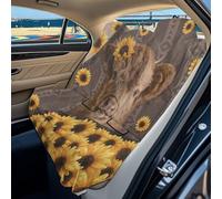 LACIYISON Highland Cattle Sunflower Pattern Dog Car Seat Cover per sedile posteriore auto sedile posteriore auto Heavy Duty antigraffio impermeabile panchina asciugamano coprisedili
