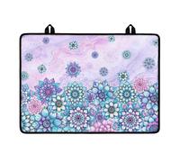 LACIYISON Tappetino per piano cottura a induzione, in silicone resistente al calore, motivo mandala bohémien, copertura per fornello elettrico, 74,1 x 53,2 cm, con passanti per appendere