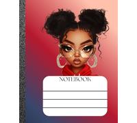 lack Girl Notebook-Taking Notes Are Cute: Red and Black Cover 110 pages, Great for Back to School, Journaling, Creative Writing, or Brain Dumps: Black and Gold 8.5x11, 110 Pages