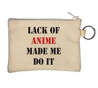 Lack of Anime Made me do it Portachiavi Portamonete Beige, Beige, Taglia unica